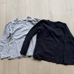 Primary Black and Gray Long Sleeve Tees